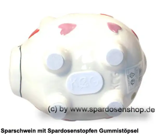KCG mittelgroßes Sparschwein 3D Design Herzchen-Schwein Keramik E KCG mittelgroßes Sparschwein 3D Design Herzchen-Schwein Keramik E
